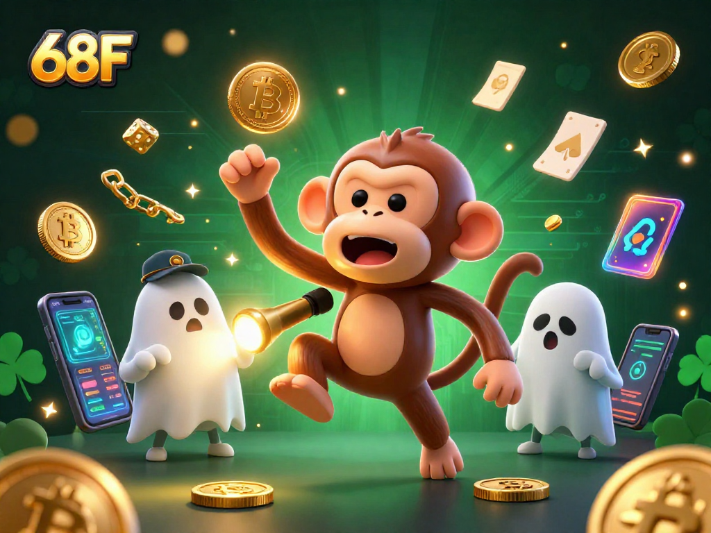 O 68F apresenta um macaco poltergeist e um filhote caçador de fantasmas em um cassino assombrado.