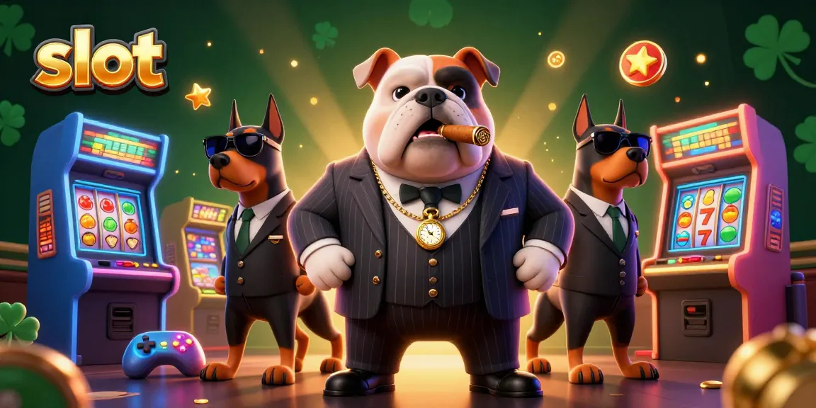 Spin the slot reels with the mafia boss and his bodyguards in a vibrant casino scene.