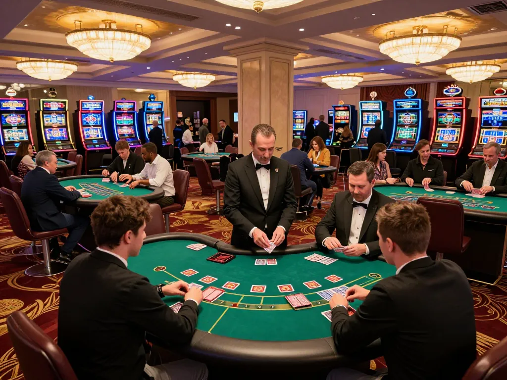 Players enjoying strategic gameplay at dh88 blackjack tables in a luxurious casino.