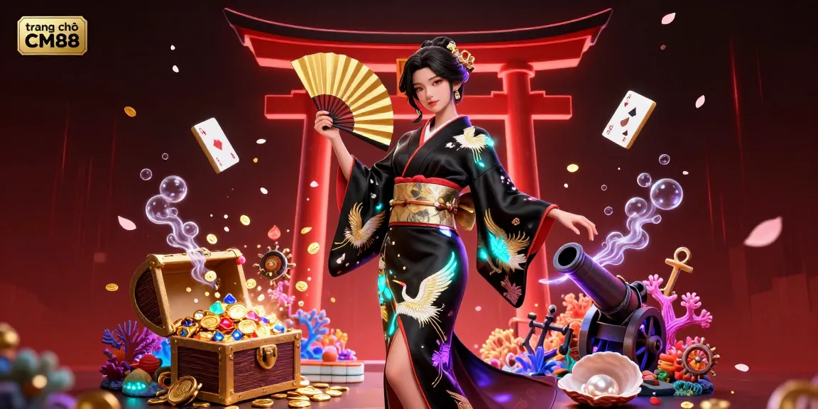 Experience the vibrant action at trang chủ CM88 with this captivating 3D casino illustration.