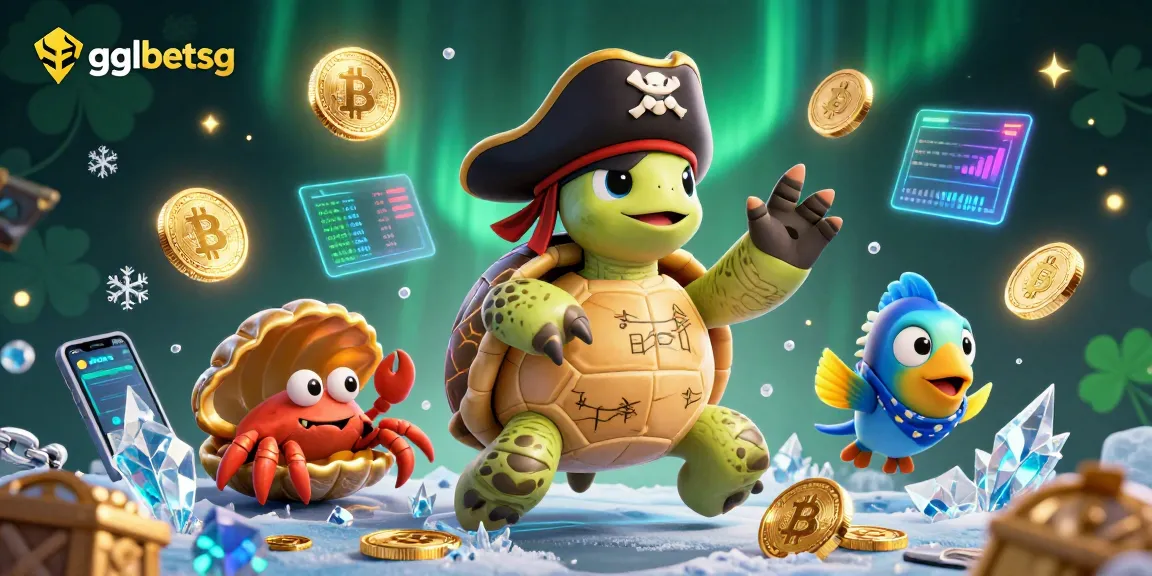 Experience thrilling esports action with gglbetsg, as our playful pirate turtle navigates vibrant treasures!