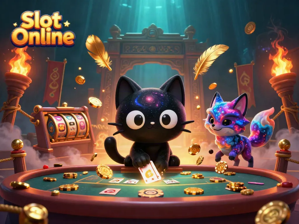 Menggandakan keseruan Slot Online dengan kucing hitam dan rubah nebula di kasino kosmik.