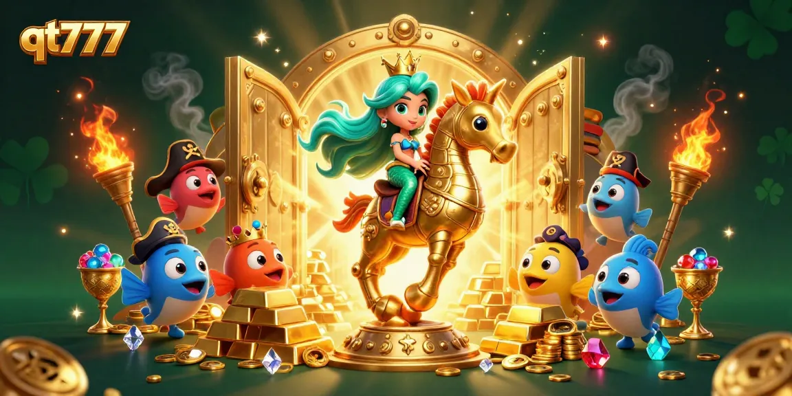 Spin to win with qt777's exciting gaming adventure featuring mermaids and treasures!