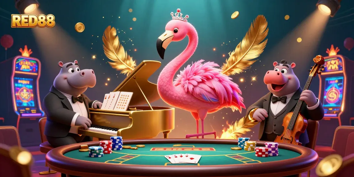 Play exciting games at RED88 while enjoying vibrant casino atmosphere and animations.