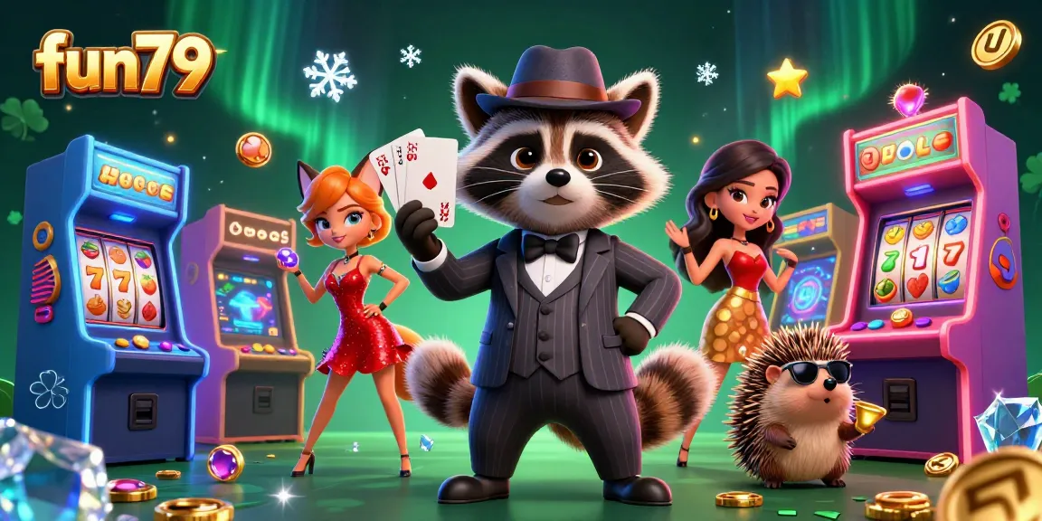 Experience fun79 with 3D characters and vibrant casino-themed game elements.