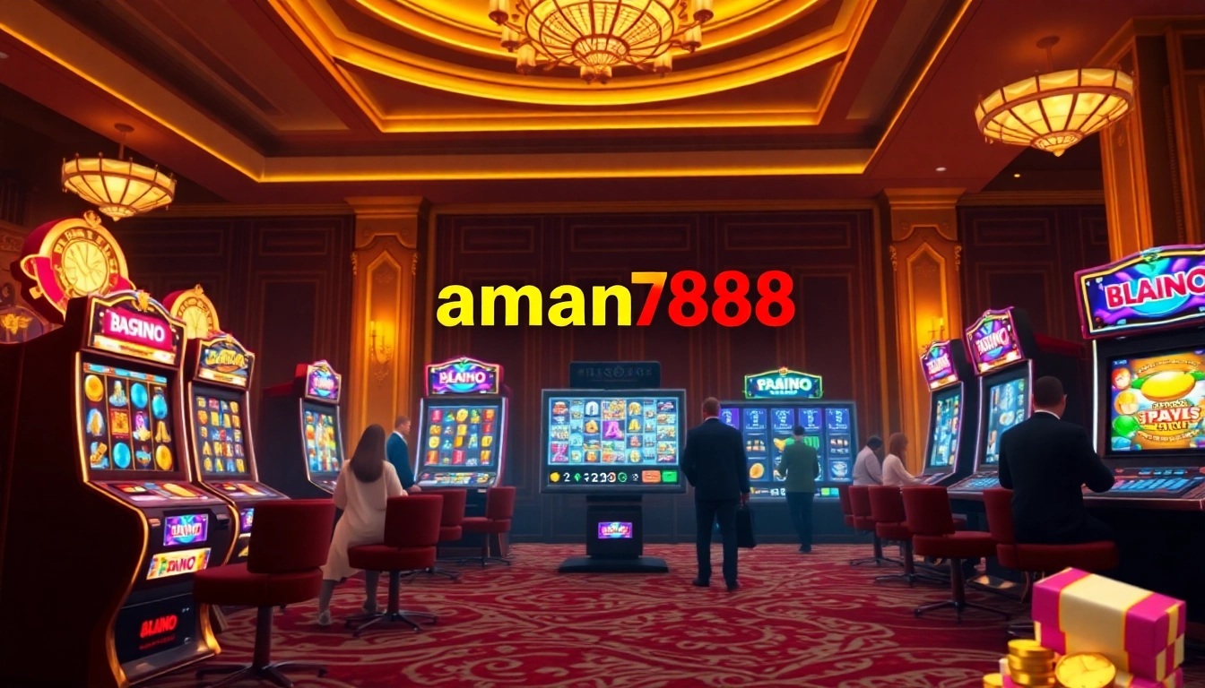 Pemain yang terlibat dengan slot gacor aman788 dengan permainan yang berwarna-warni dan suasana yang mendebarkan.
