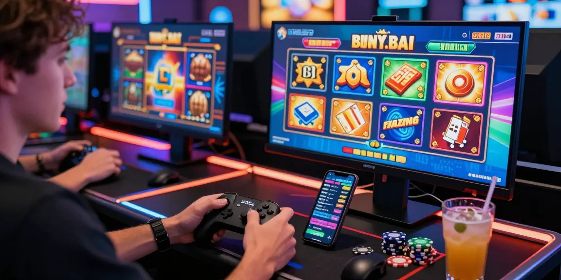 Engaging player enjoying bonus buy slots at online casino with vibrant graphics.