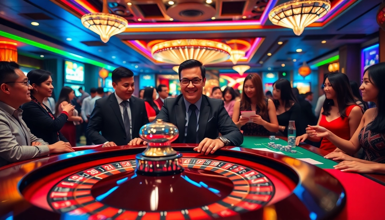 Engaging players in a live casino Malaysia setting, capturing the excitement of the game.