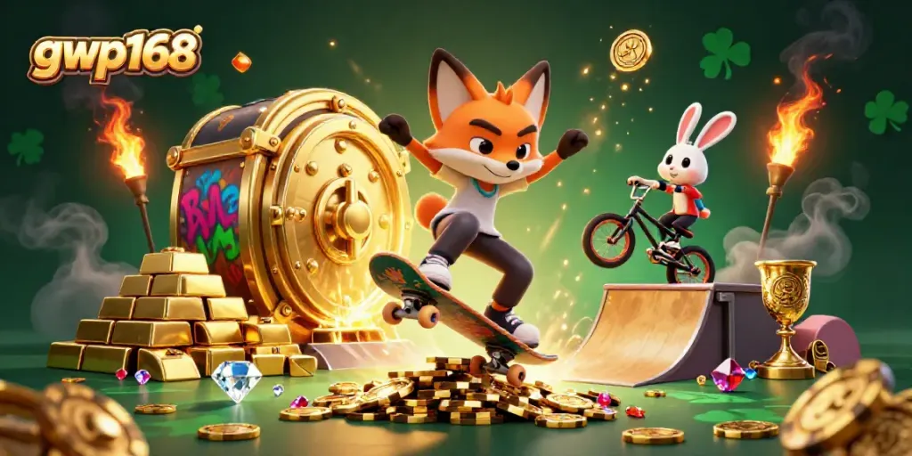 Menangkan jackpot di gwp168 dengan karakter kartun hewan menarik dalam ilustrasi 3D.