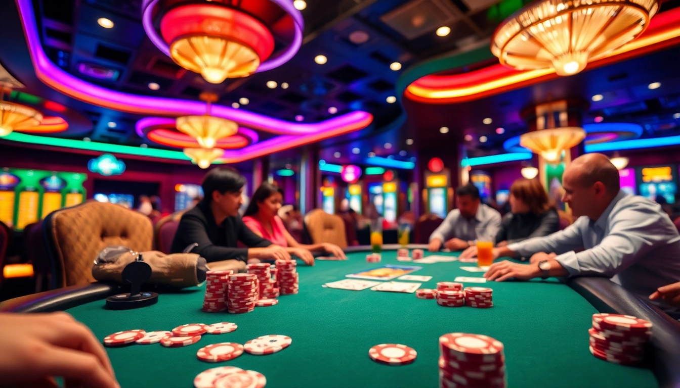 Permainan baccarat menarik dengan T0812 link, menampilkan suasana kasino yang mewah dan aksi pemain yang intens.