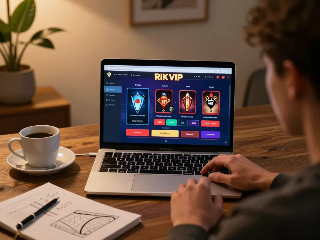 Play online at Rik vip casino with a player immersed in an engaging gaming experience.