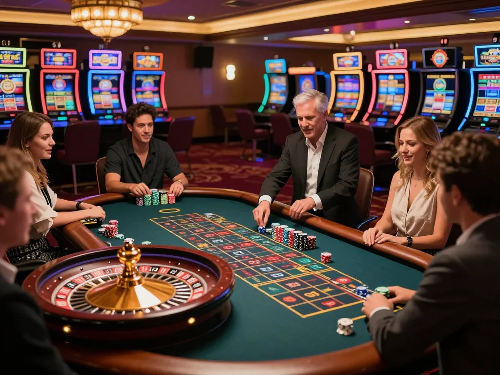 Players at a roulette table celebrating while enjoying the thrill of dh 88 gaming action.