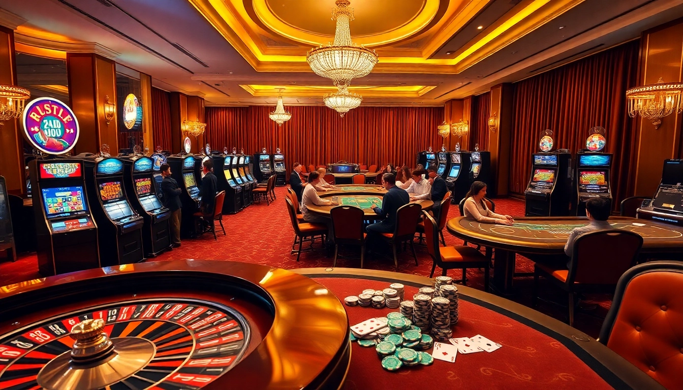 Experience the thrill of eejl88888 com in a vibrant casino scene filled with exciting gambling activities.