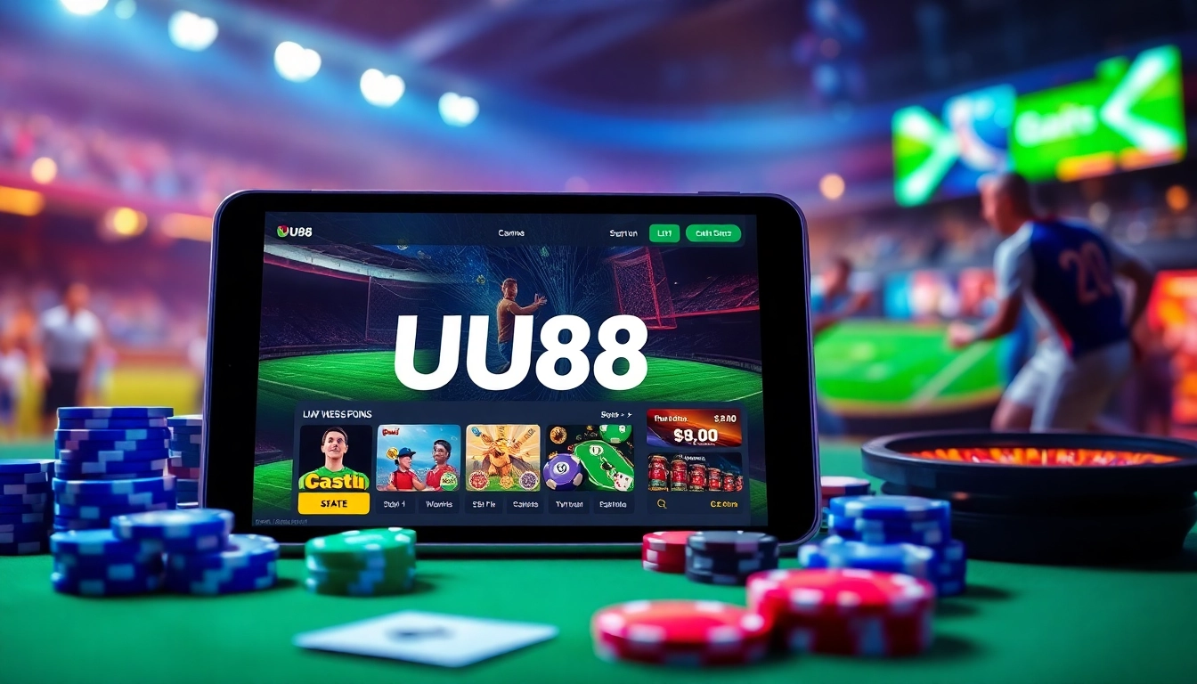 uu88 futbol showcases modern online gambling with vibrant gaming interfaces and a safe atmosphere.