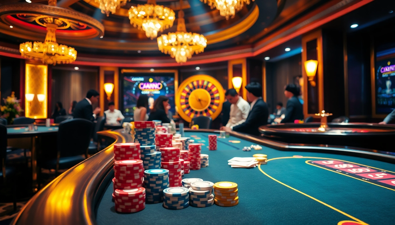 A thrilling high-stakes casino environment featuring classic games and exclusive vibes related to OK8386.