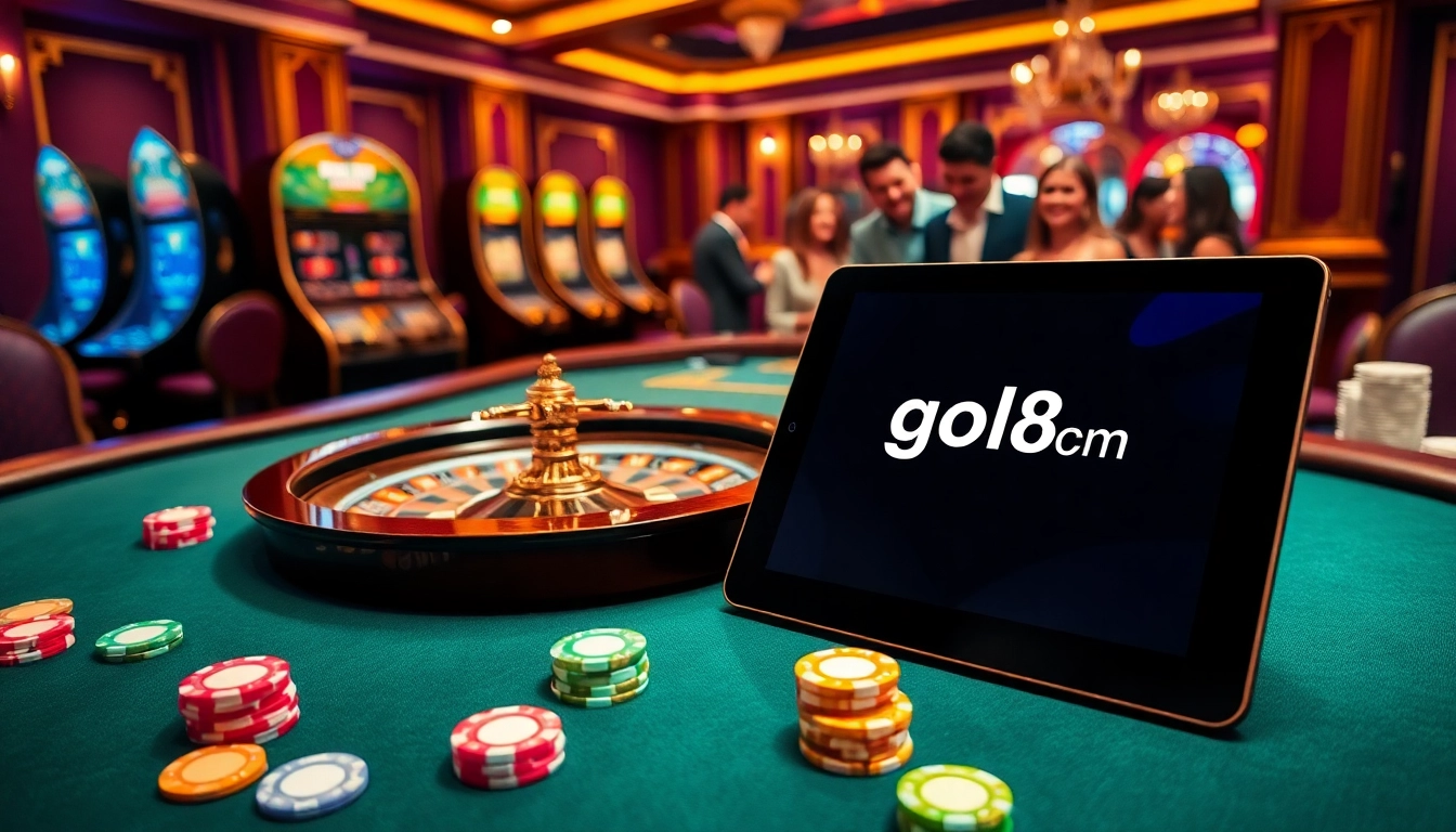 Experience the excitement of winning at go8.com with vibrant casino tables and enthusiastic players.
