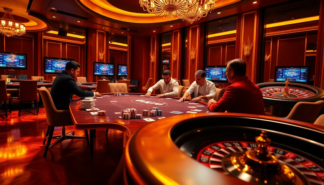 Engaging poker game scene at https://xx88.vin/ showcasing high stakes and excitement