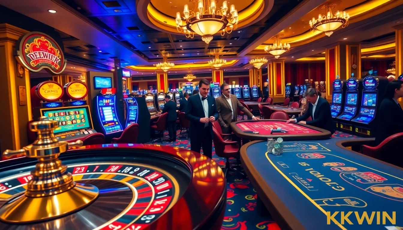 Experience the thrilling atmosphere of KKWIN with vibrant casino games and strategic play.