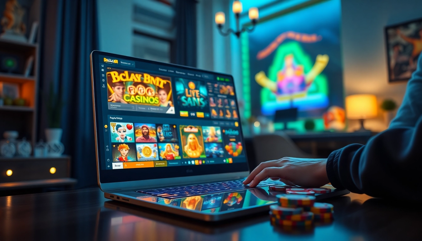 Experience bolagacor with a digital interface showcasing vibrant online gambling games.