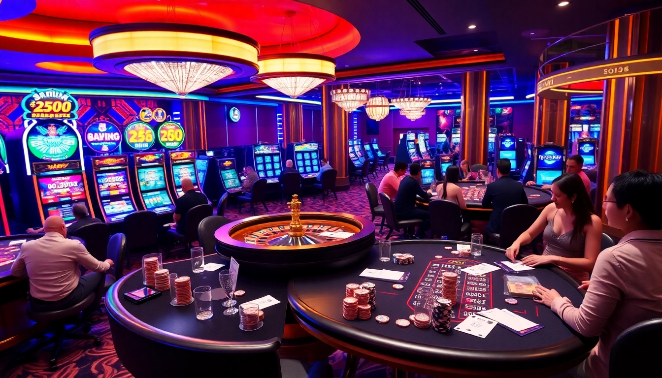 Experience the excitement of 32win.com with engaging casino tables and vibrant slot machines.