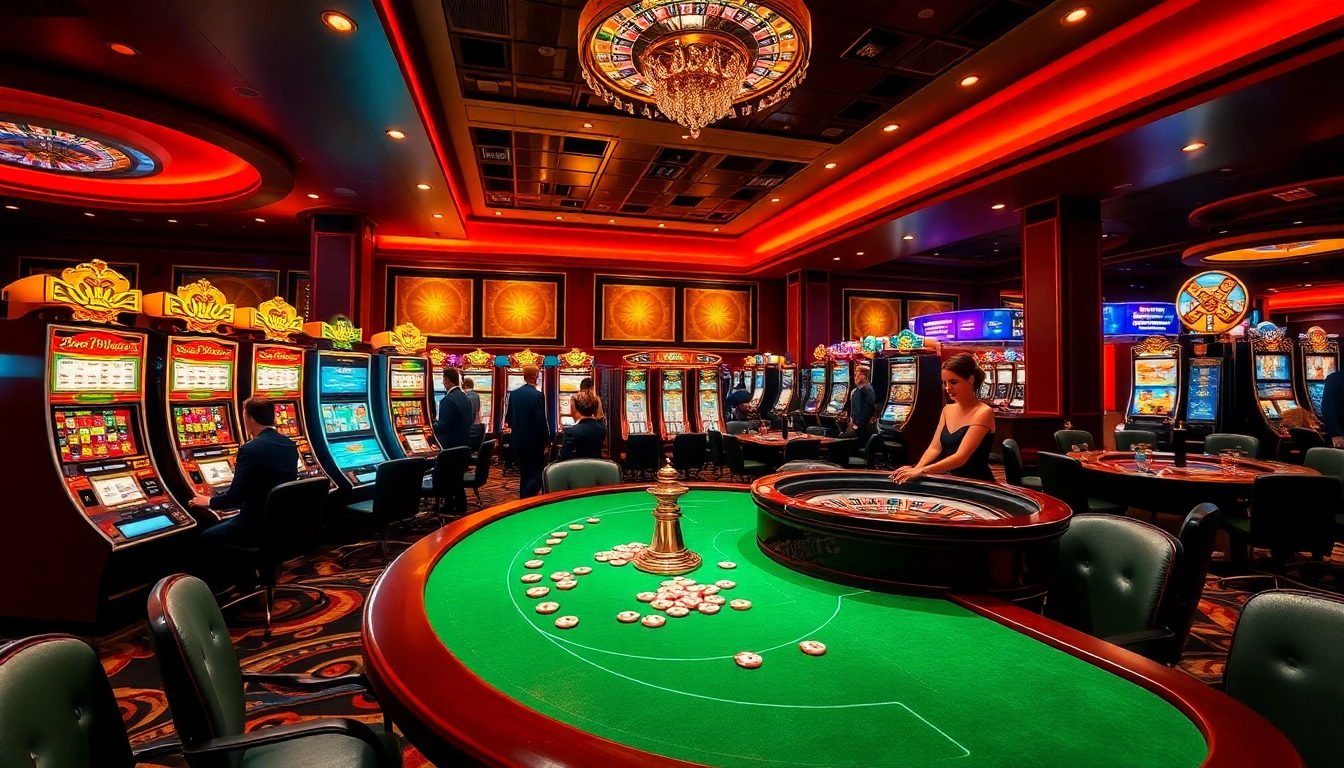 Players enjoying thrilling games at a casino featuring birutoto slot machines for an engaging experience.