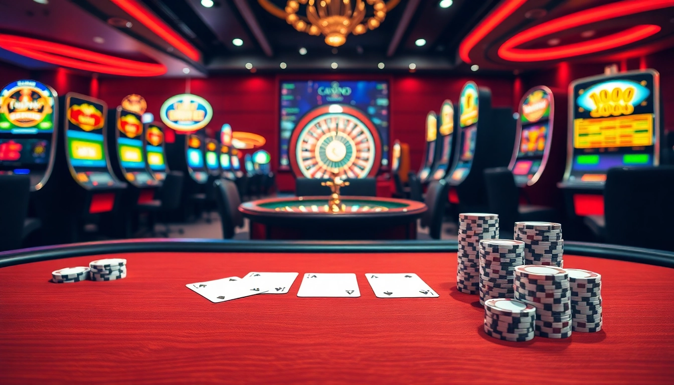 Experience the excitement at https://impactxoft.com with vibrant online casino visuals, featuring poker chips and roulette.