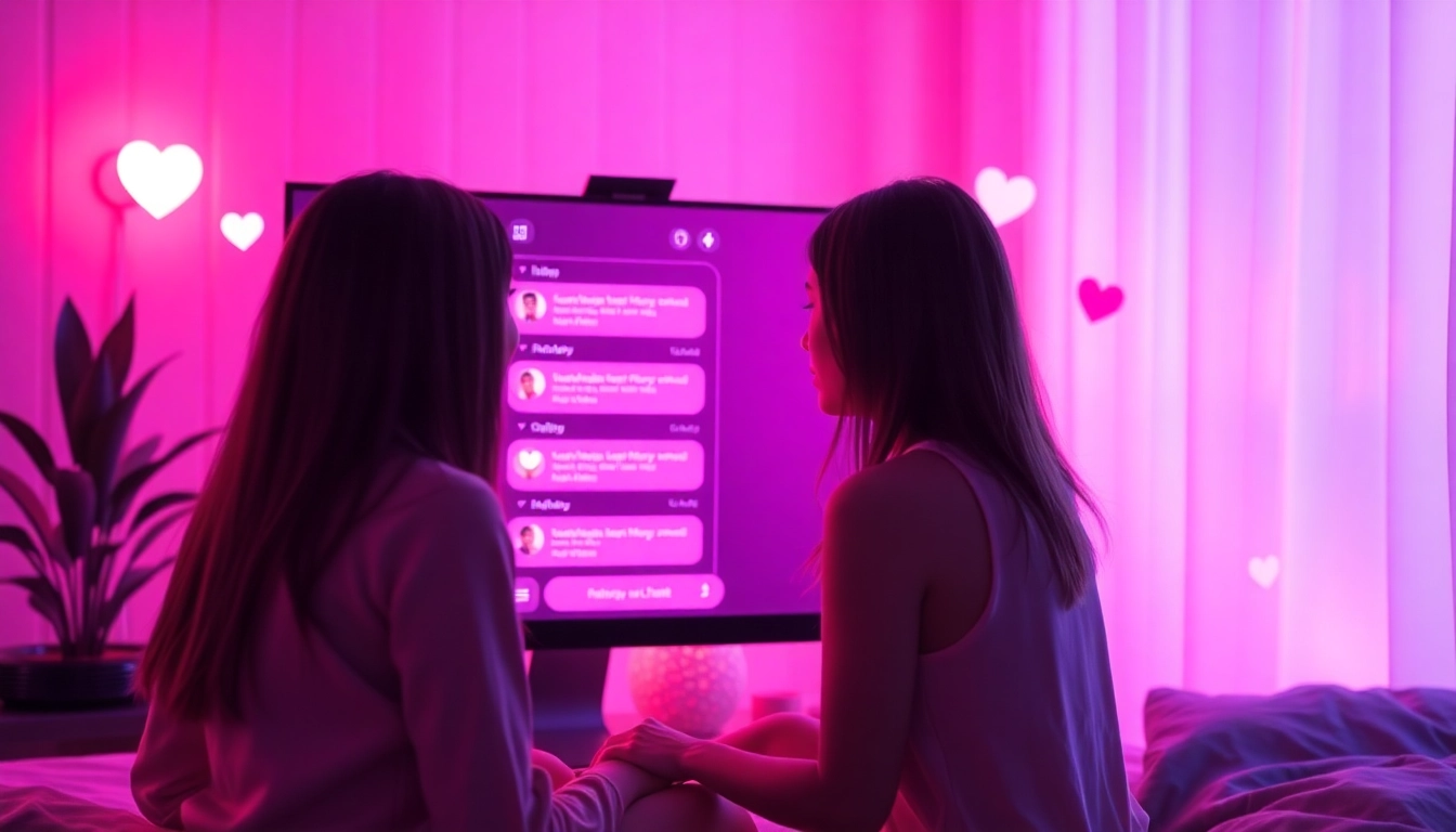 Engaging 'sex ai chat' interface in a warm, inviting atmosphere showcasing intimate digital interactions.