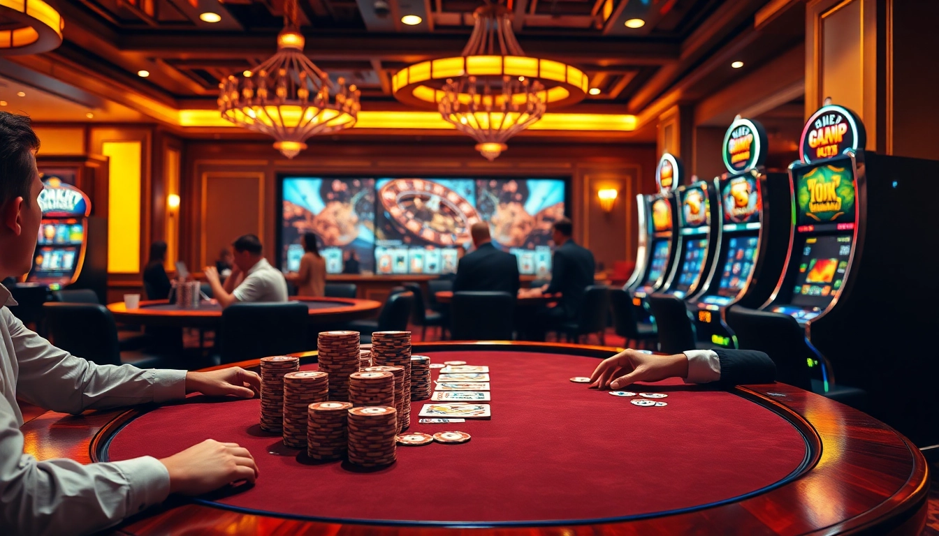 Experience thrilling gameplay on rikvip with poker tables, roulette wheels, and vibrant slot machines.