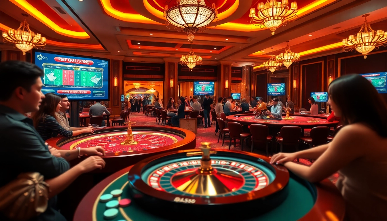 Experience thrilling gameplay at https://bl555.link/ with vibrant casino scenes and engaged players.