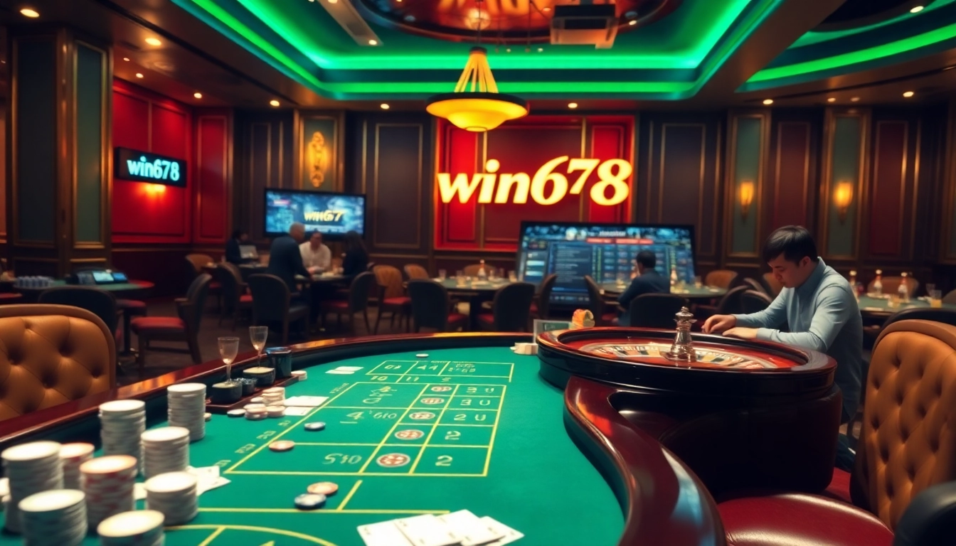 Experience the excitement of win678 at a luxurious casino table with engaging gameplay.