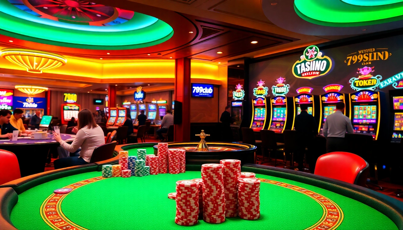 Exciting casino action with players at the table, showcasing 789club's vibrant gaming atmosphere.