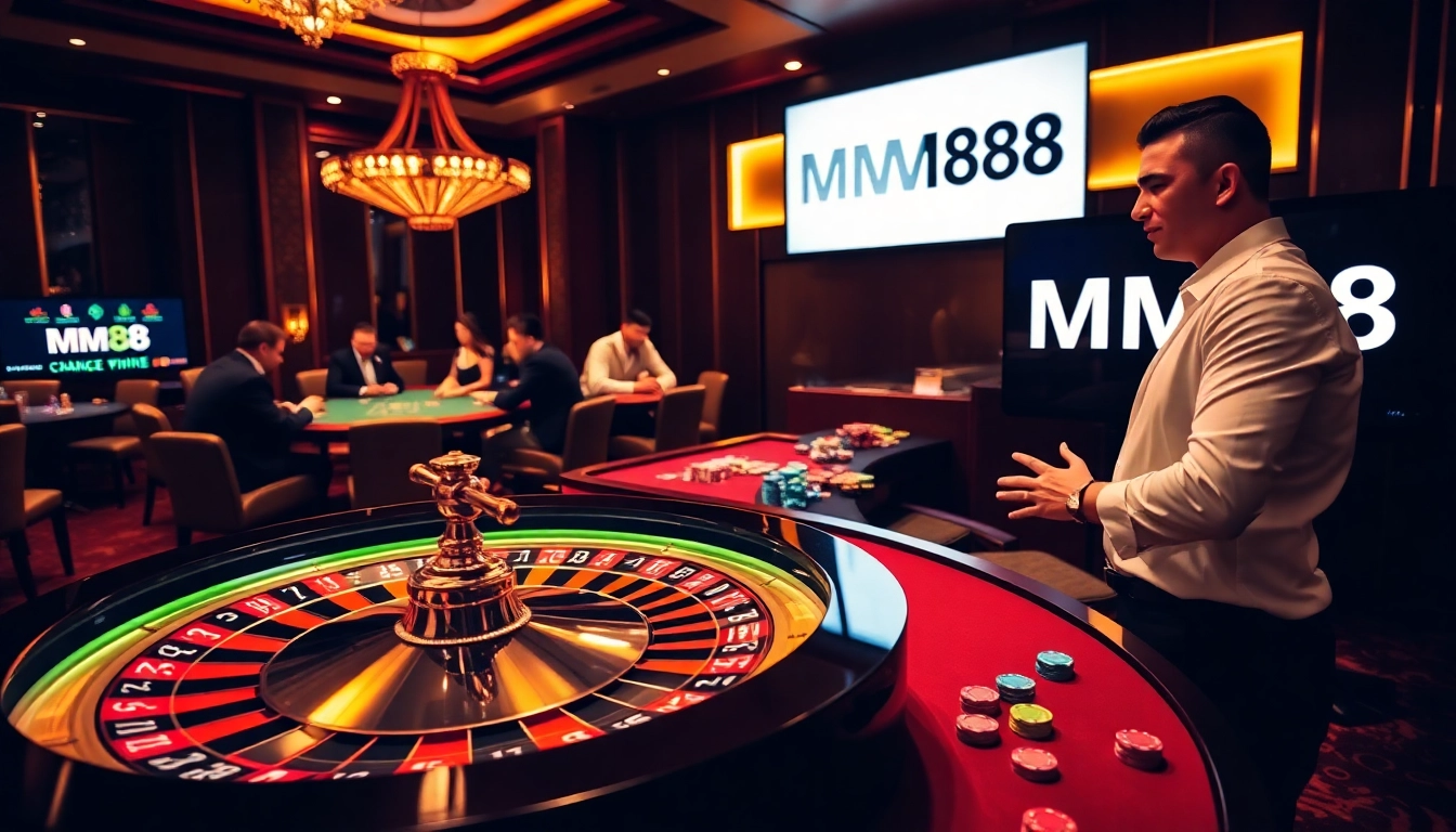 Betting at a roulette table in an online casino ambiance represented by https://mm88.directory/ for a luxurious experience.
