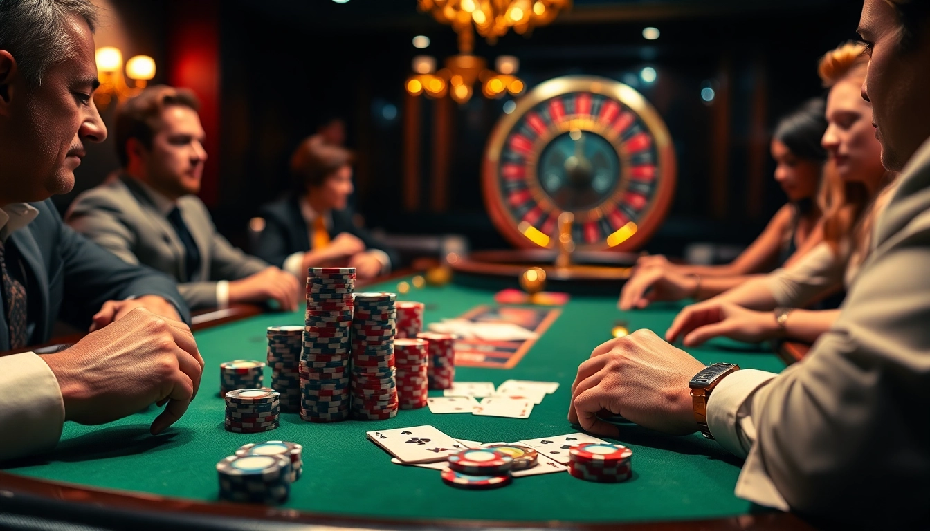 Players strategize and enjoy an exciting game at the ClubGG poker club table with vibrant poker chips.