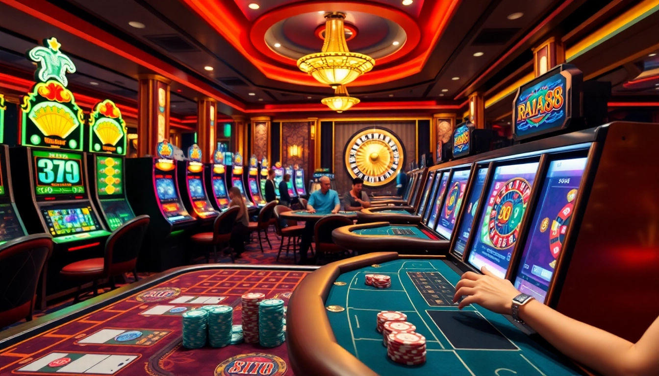 Experience the thrill of gambling at raja 88 with vibrant casino tables and exciting slot machines.