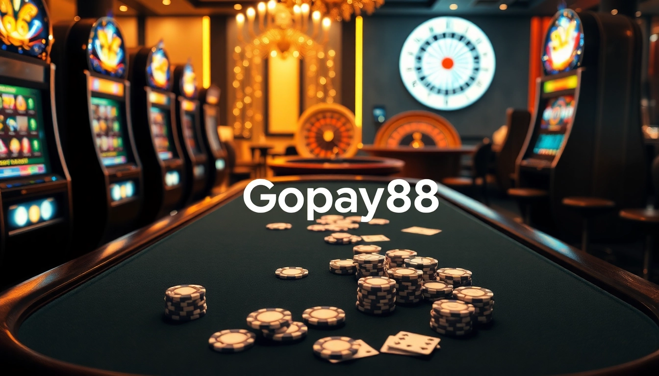 Engaging casino atmosphere featuring Gopay88 for seamless gambling experiences.