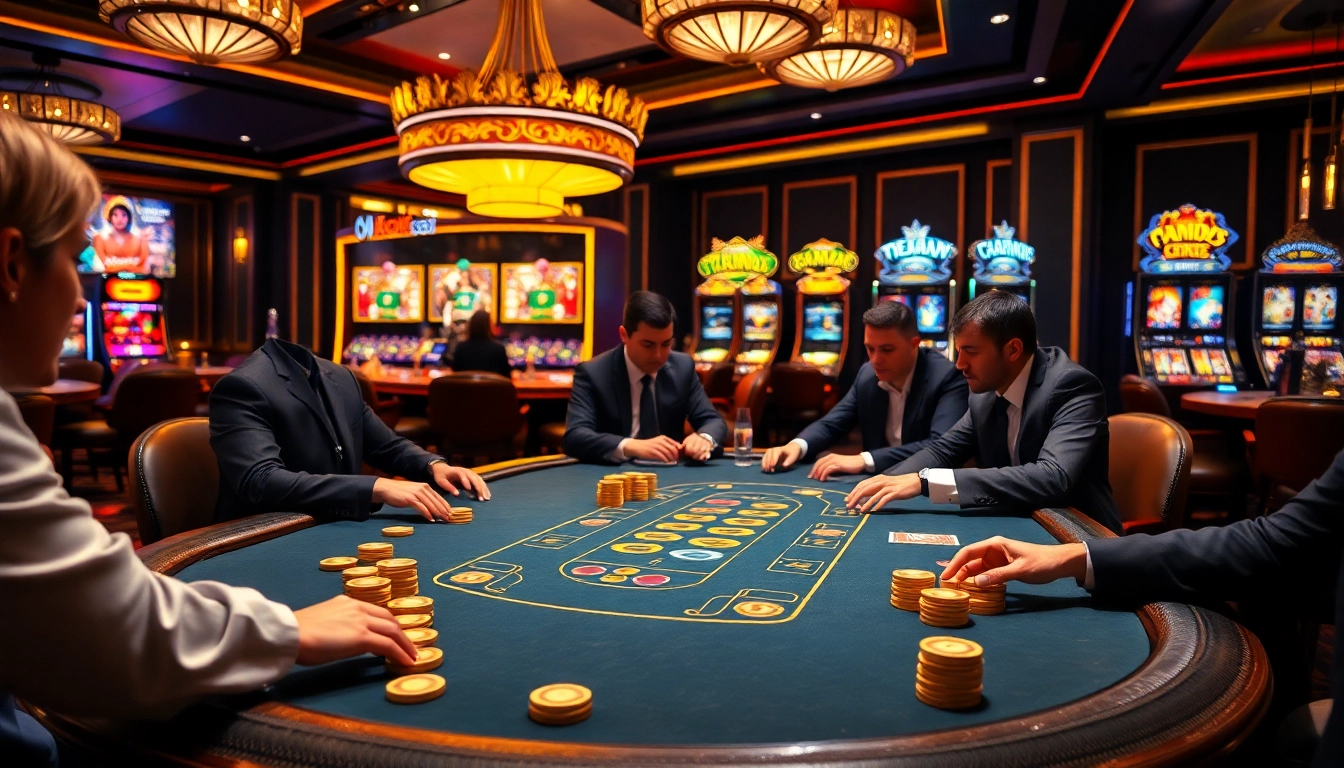 Play exciting poker at https://33wintop.com/ with luxurious tables and vibrant slot machines.